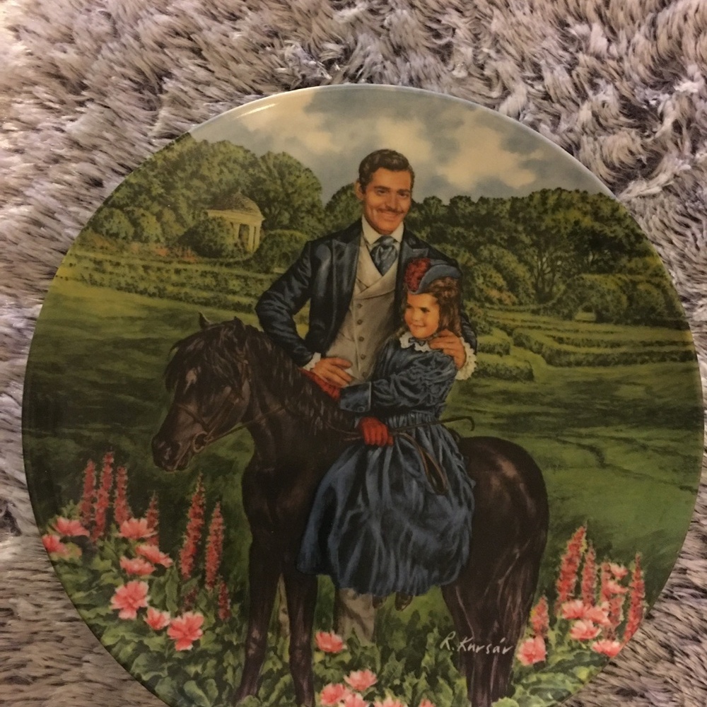 Vintage collectible Gone With The Wind “Bonnie And Rhett” plate